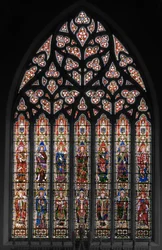 Jungfrau und Christus mit Heiligen, Ostfenster